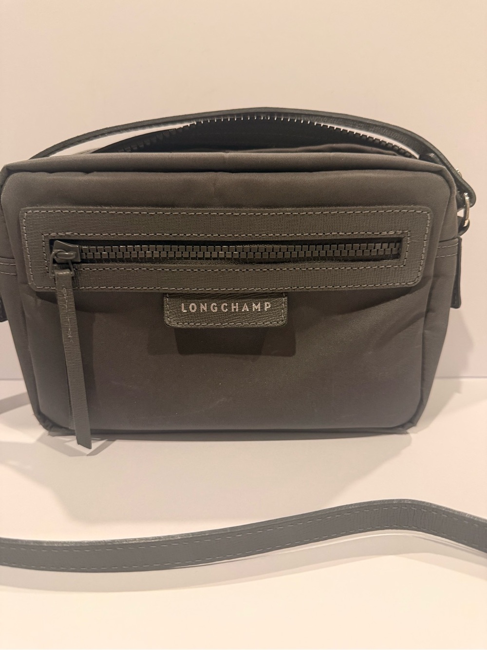Longchamp Gray Camera Bag Crossbody